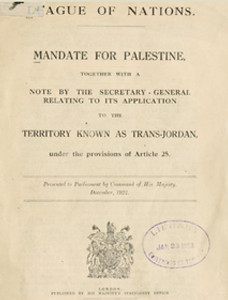 صك الانتداب 1922