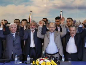 البيان الصادر عن لقاء وفد منظمة التحرير  الفلسطينية، مع حركة حماس لانهاء الانقسام وتنفيذ اتفاق المصالحة الوطنية 2014/4/23