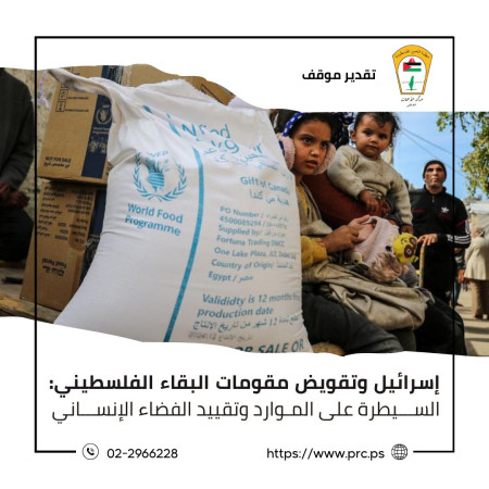 تقدير موقف : اسرائيل وتقويض مقومات البقاء الفلسطيني