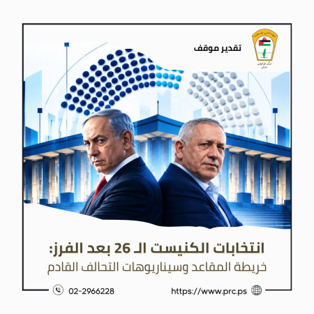 تقدير موقف: انتخابات الكنيست ال26 بعد الفرز: خريطة المقاعد وسيناريوهات التحالف القادم